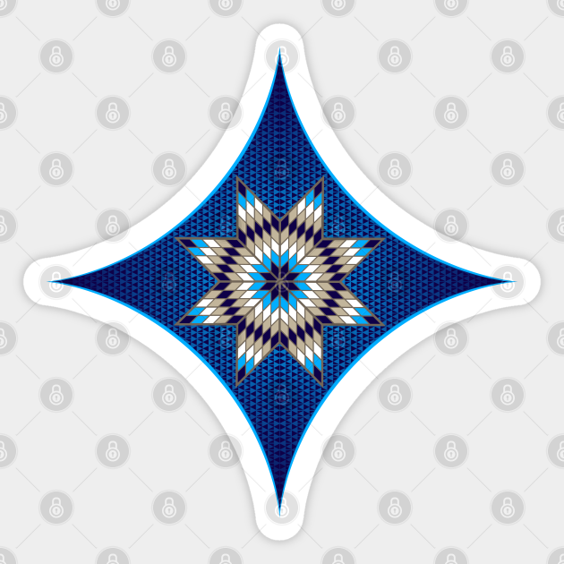 Morning Star "Blue" Native American Design Sticker TeePublic